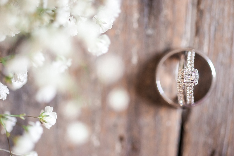 engagement ring, wedding bands