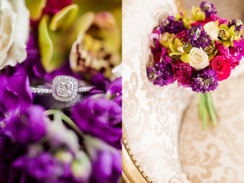 Bright Wedding Flowers, Bridal Bouquet, Engagement Ring