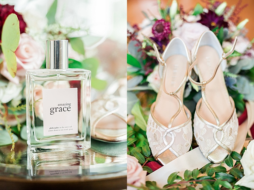 wedding shoes, perfume, 