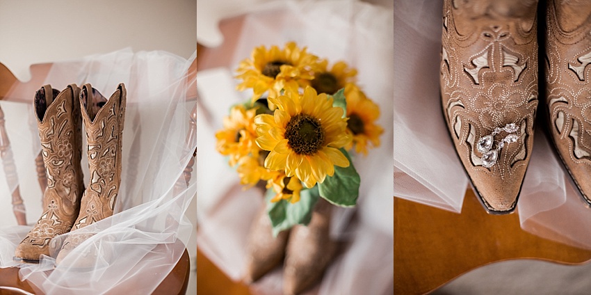 Bridal Details, Cowgirl Boots, Bride, Sunflower