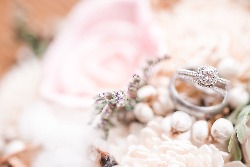 Diamond Engagement Ring, Wedding Flowers, Bouquet