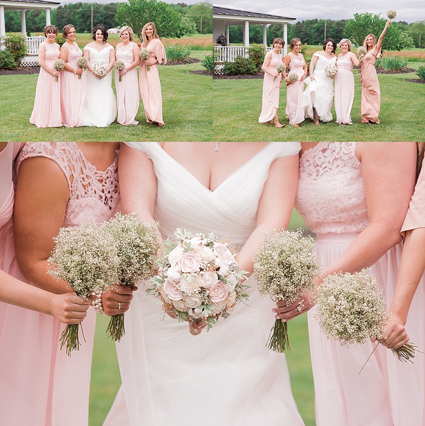 Blush Bridesmaids, Bouquets