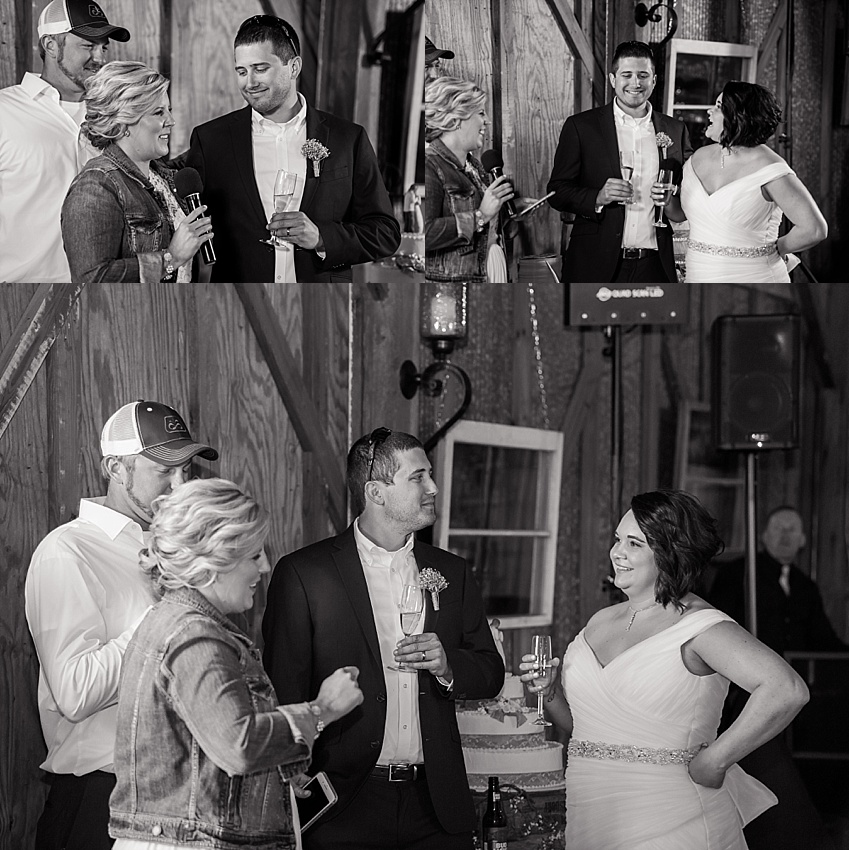 Champagne Toast, Black & White Wedding Photography